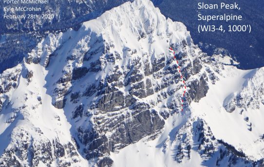 FA: Sloan Peak, Superalpine (WI3-4, 1000')